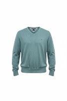 Tommy Hilfiger Cotton Silk Πλεκτό Γαλάζιο Ανδρικό L