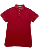Tommy Hilfiger Denim Polo Shirt Classic Logo Κόκκινο Ανδρικό Small