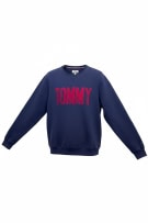 Tommy Hilfiger Denim Sweatshirt Blue Logo Crewneck Unisex L