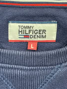 Tommy Hilfiger Denim Sweatshirt Blue Logo Crewneck Unisex L
