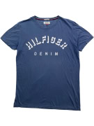 TOMMY HILFIGER DENIM T-Shirt con stampa logo in stile college blu da uomo L