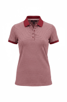 TOMMY HILFIGER GOLF Μπλούζα Polo Ριγέ Λογότυπο Κόκκινο / Λευκό Γυναικείο Medium