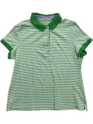 TOMMY HILFIGER Γυναικείο Polo Μπλουζάκι Ριγέ Vintage Λογότυπο Πράσινο Λευκό Γυναικείο XL