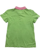 TOMMY HILFIGER Women’s Polo Shirt Vintage Logo Green Pink Collar Women’s M
