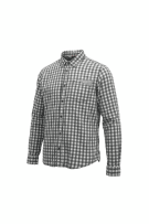 TOMMY HILFIGER Camicia casual a quadri con logo grigio-bianco da uomo L