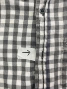 TOMMY HILFIGER Camicia casual a quadri con logo grigio-bianco da uomo L