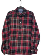 TOMMY HILFIGER Καρό Πουκάμισο Μαύρο / Κόκκινο UNISEX M