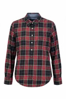 TOMMY HILFIGER Καρό Πουκάμισο Μαύρο / Κόκκινο UNISEX M