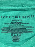 TOMMY HILFIGER T SHIRT MINIMAL GREEN MENS PRE OWNED L