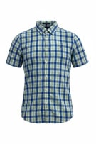 TOMMY HILFIGER ΚΟΝΤΟΜΑΝΙΚΟ ΠΟΥΚΑΜΙΣΟ CASUAL ΜΕ ΚΕΝΤΗΜΕΝΟ ΛΟΓΟΤΥΠΟ ΜΠΛΕ/ΠΡΑΣΙΝΟ ΚΑΡΟ ΑΝΔΡΙΚΟ MEDIUM
