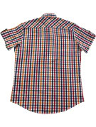 TOMMY HILFIGER SHORT SLEEVE SHIRT CHECKED MULTICOLOR MENS PRE OWNED L