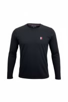 TOMMY HILFIGER ΜΠΛΟΥΖΑ ΜΑΚΡΥΜΑΝΙΚΗ CASUAL EMBROIDERED LOGO ΜΑΥΡΟ ΑΝΔΡΙΚΟ XL