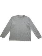 TOMMY HILFIGER LONG SLEEVE TOP SLIM FIT LOGO GREY MENS XL