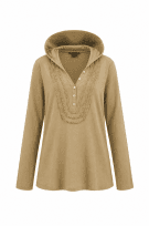 TOMMY HILFIGER ΜΠΛΟΥΖΑ ΜΕ ΚΟΥΚΟΥΛΑ MINIMAL BEIGE ΓΥΝΑΙΚΕΙΟ PRE OWNED M
