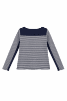TOMMY HILFIGER STRIPED TOP NAVY WOMEN PRE OWNED L