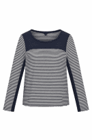 TOMMY HILFIGER STRIPED TOP NAVY WOMEN PRE OWNED L