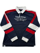TOMMY HILFIGER ΜΠΛΟΥΖΑ POLO ΜΑΚΡΥΜΑΝΙΚΗ ΜΕ ΛΟΓΟΤΥΠΟ ΜΠΛΕ S