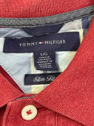 TOMMY HILFIGER ΜΠΛΟΥΖΑ POLO ΜΑΚΡΥΜΑΝΙΚΗ RETRO ΚΟΚΚΙΝΟ ΑΝΤΡΙΚΟ L pre-owned