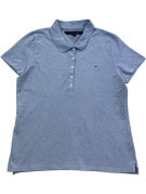 TOMMY HILFIGER ΜΠΛΟΥΖΑ POLO MINIMAL ΓΑΛΑΖΙΟ ΓΥΝΑΙΚΕΙΟ PRE OWNED L