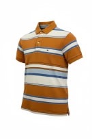 TOMMY HILFIGER ΜΠΛΟΥΖΑ POLO ΡΙΓΕ VINTAGE STYLE ΛΟΓΟΤΥΠΟ ΠΟΡΤΟΚΑΛΙ/ΜΠΛΕ ΑΝΔΡΙΚΟ XS