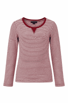 TOMMY HILFIGER MAGLIA A RIGHE VINTAGE BORDEAUX DONNA PRE OWNED S