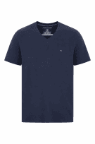 TOMMY HILFIGER MAGLIETTA COLLO A V MINIMAL NAVY UOMO PRE OWNED M