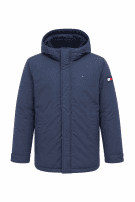 TOMMY HILFIGER HOODED JACKET BLUE MEN PRE OWNED M