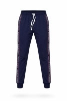 TOMMY HILFIGER TRACK PANTS SPORTY BLUE MEN PRE OWNED L