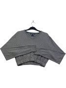 TOMMY HILFIGER ΠΛΕΚΤΟ CROPPED MINIMAL ΓΚΡΙ ΓΥΝΑΙΚΕΙΟ PRE OWNED S