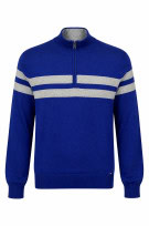 TOMMY HILFIGER MAGLIA ZIP A RIGHE BLU UOMO PRE OWNED XL
