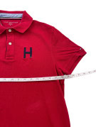 TOMMY HILFIGER POLO SHIRT CLASSIC RED MEN PRE OWNED M