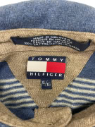 TOMMY HILFIGER ΠΟΛΟ ΜΑΚΡΥΜΑΝΙΚΟ ΡΙΓΕ ΜΠΛΕ/ΚΑΦΕ - XL