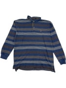 TOMMY HILFIGER ΠΟΛΟ ΜΑΚΡΥΜΑΝΙΚΟ ΡΙΓΕ ΜΠΛΕ/ΚΑΦΕ - XL