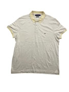 TOMMY HILFIGER Polo Μπλούζα Casual Λογότυπο Εκρού Ανδρικό 3XL