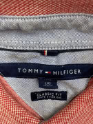 Tommy Hilfiger Polo Shirt Classic Fit Logo Brick Red Men’s L