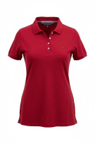 Tommy Hilfiger Polo Μπλούζα Classic Logo Κόκκινο Γυναικείο XL