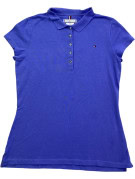 TOMMY HILFIGER POLO SHIRT MINIMAL BLUE WOMEN PRE OWNED S