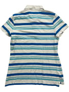 Tommy Hilfiger Polo Μπλούζα Ριγέ Classic Fit Logo Λευκό Μπλε Τιρκουάζ Γυναικεία L