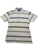 Tommy Hilfiger Polo Μπλούζα Ριγέ CLASSIC Logo Λευκό Ανδρικό L