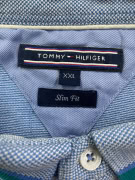 TOMMY HILFIGER POLO SHIRT SLIM FIT LOGO LIGHT BLUE MEN XXL