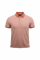TOMMY HILFIGER Polo Maglia Slim Fit Logo Rosa da Uomo XL