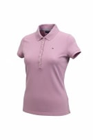 TOMMY HILFIGER Polo Μπλούζα Slim Fit Logo Ροζ Γυναικείο XS