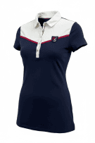 TOMMY HILFIGER Polo Μπλούζα Vintage Patch Logo Μπλε/Λευκό Γυναικείο S/P