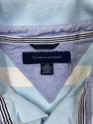 TOMMY HILFIGER Polo Ριγέ Classic Logo Γαλάζιο Ανδρικό L