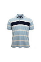 TOMMY HILFIGER Polo Ριγέ Classic Logo Γαλάζιο Ανδρικό L
