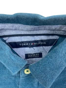 TOMMY HILFIGER Polo Shirt Custom Fit Classic Flag Logo Blue Women’s M