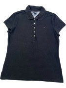 TOMMY HILFIGER POLO SHIRT MINIMAL NERO DONNA PRE OWNED L