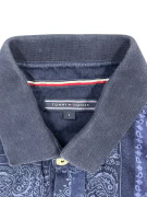 TOMMY HILFIGER POLO SHIRT PAISLEY BANDANA PRINT ΜΠΛΕ ΑΝΔΡΙΚΟ LARGE