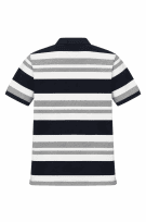 TOMMY HILFIGER POLO SHIRT ΡΙΓΕ NAVY ΓΚΡΙ ΛΕΥΚΟ ΑΝΤΡΙΚΟ PRE OWNED L