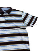 TOMMY HILFIGER POLO SHIRT RUGBY STRIPED BROWN AND WHITE ΑΝΤΡΙΚΟ PRE OWNED XL
